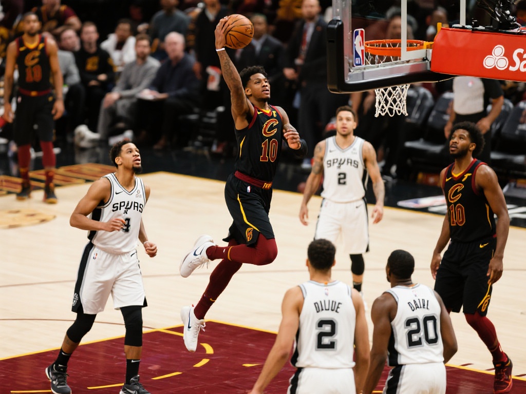 米切尔轰25+8+14 骑士主场力克马刺稳步前进